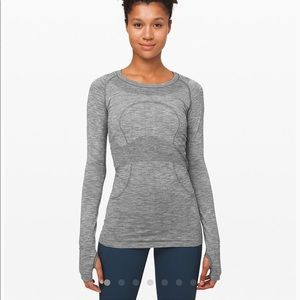 Lulu lemon swiftly tech long sleeve grey shirt